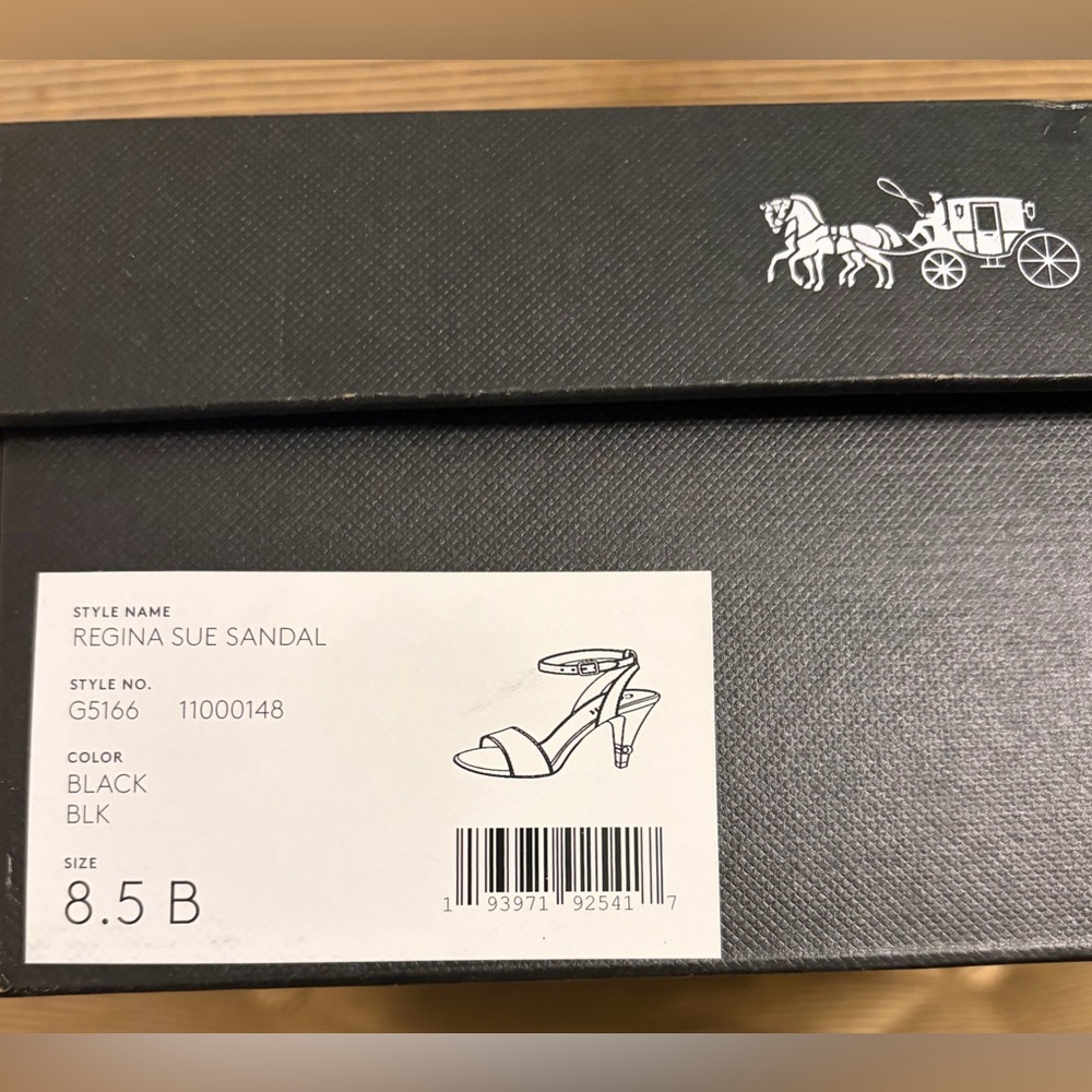🔥NWT COACH Women's Regina Ankle Strap Sandals in Black - Size 8.5 - Picture 5 of 16